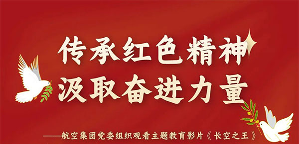 傳承紅色精神 汲取奮進(jìn)力量｜航空集團黨委組織觀看主題教育影片《長空之王》